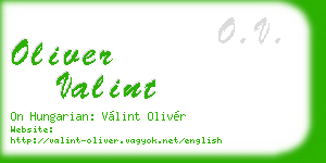 oliver valint business card